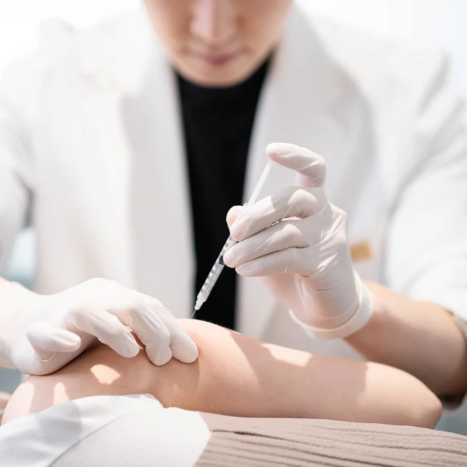 显示准确的注射位置