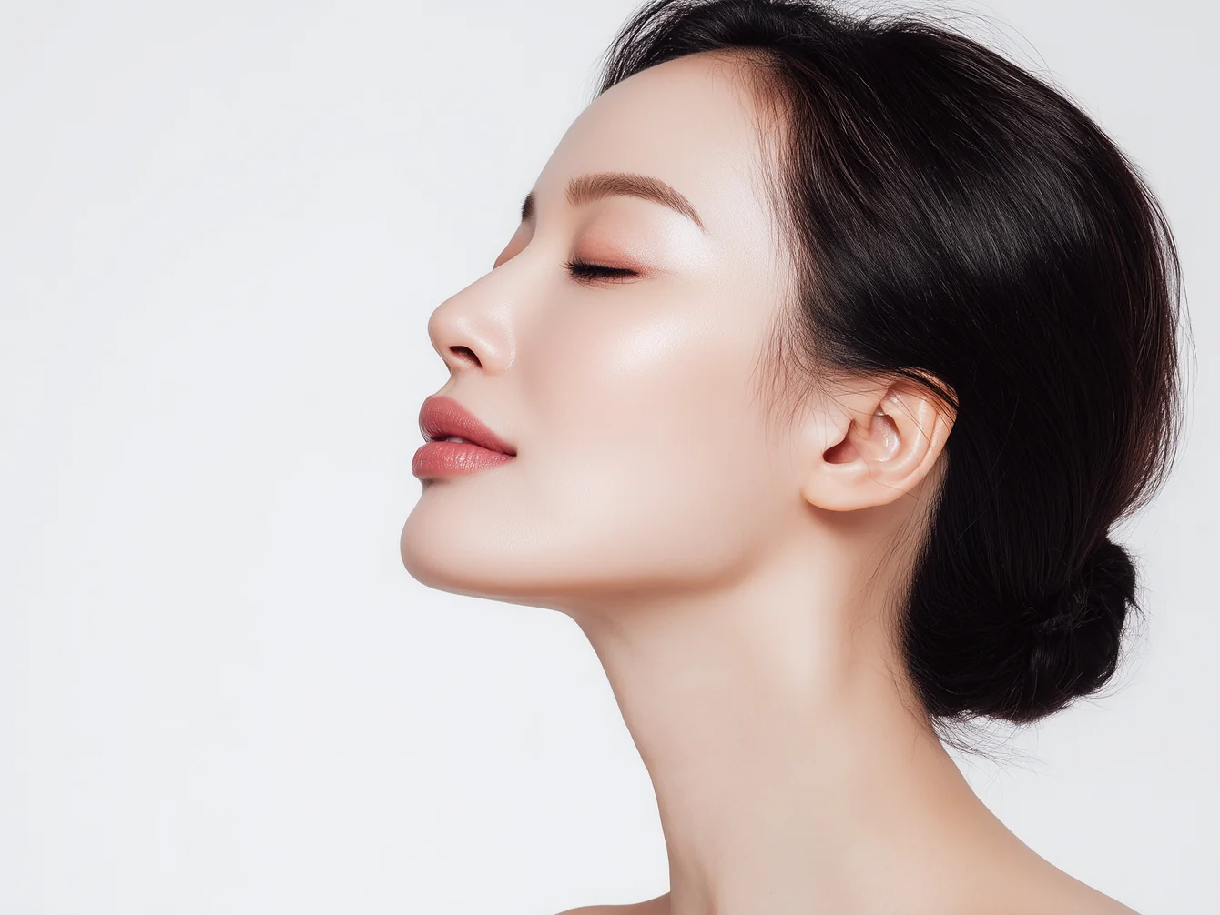 去双下巴效果的视觉图像